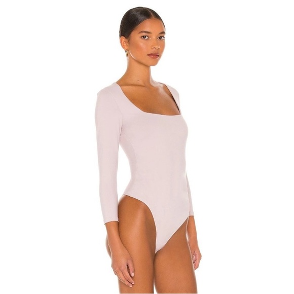 Free People Truth Or Square Bodysuit Silverberry Lilac 3/4 Sleeve | M - Picture 2 of 16